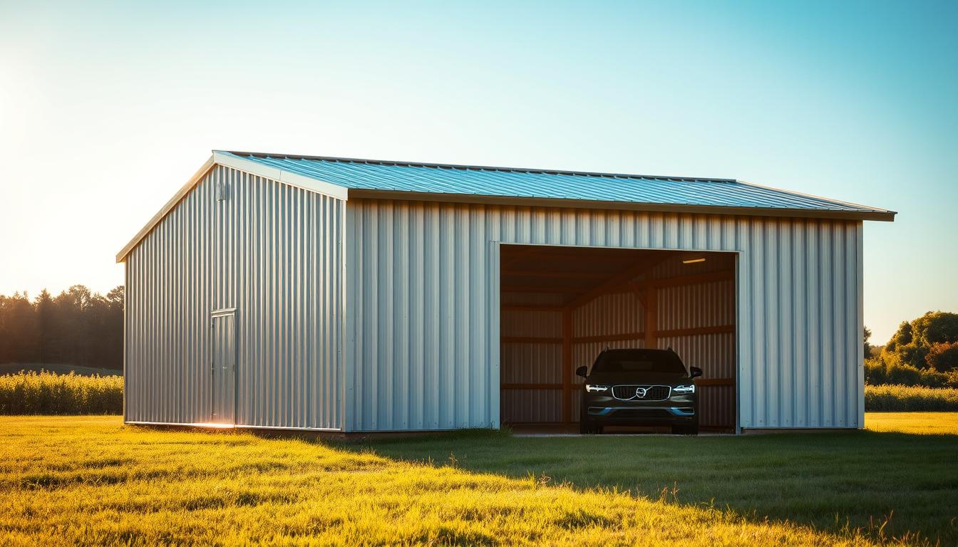 trwały garaż blaszany dwustanowiskowy